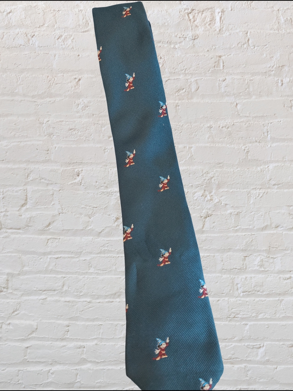 Cervantes Disney Fantasia Print Necktie Green Blue